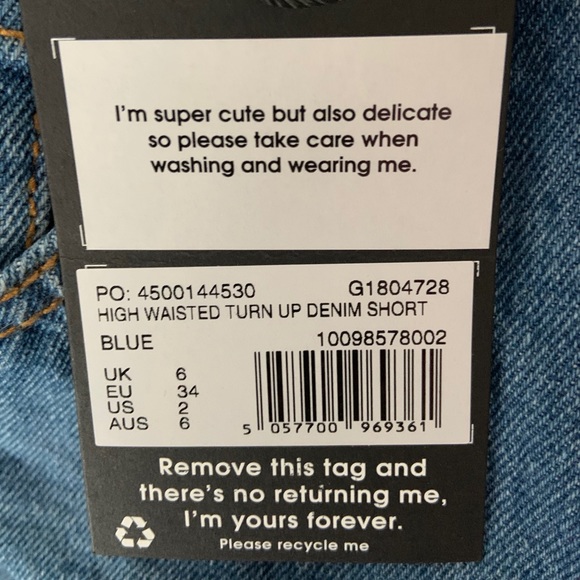 Missguided High Waisted Denim Shorts - Picture 3 of 4